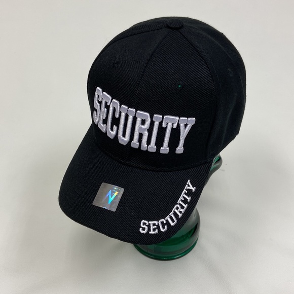 Security Guard Baseball Hat Adjustable embroidered black costume VIP president - Picture 4 of 7